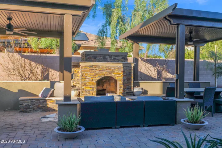 Enjoy this wonderful relaxing seating area with fireplace!