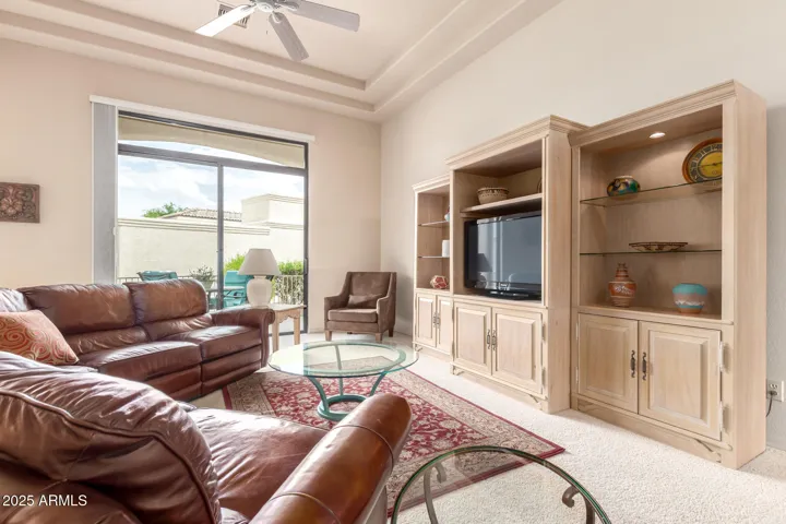 Great room with slider to the patio