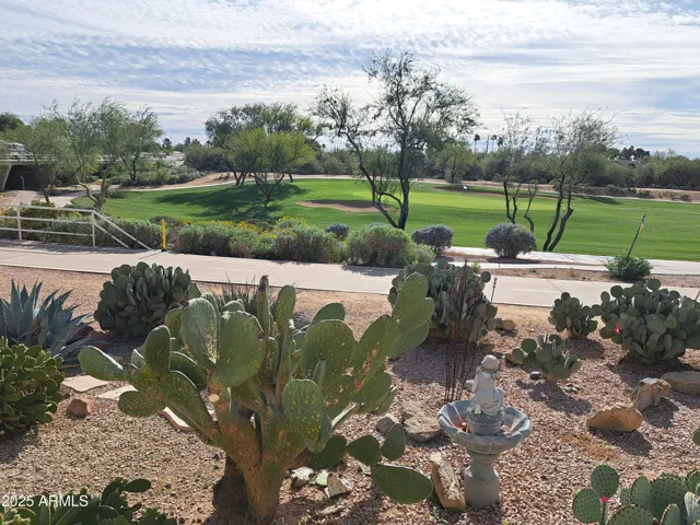 Bright open views to golf course and walking/biking path....