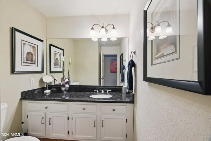 Large first-floor half-bath for guests