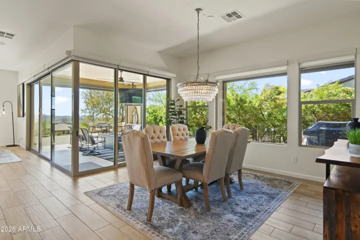 Dining Room at Full Rolling Glass Siders