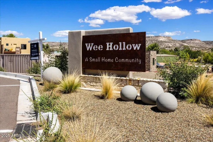 Distinctive monument sign for the community.