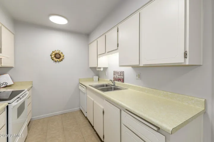 Kitchen and entry to Garage and laundry on the Right