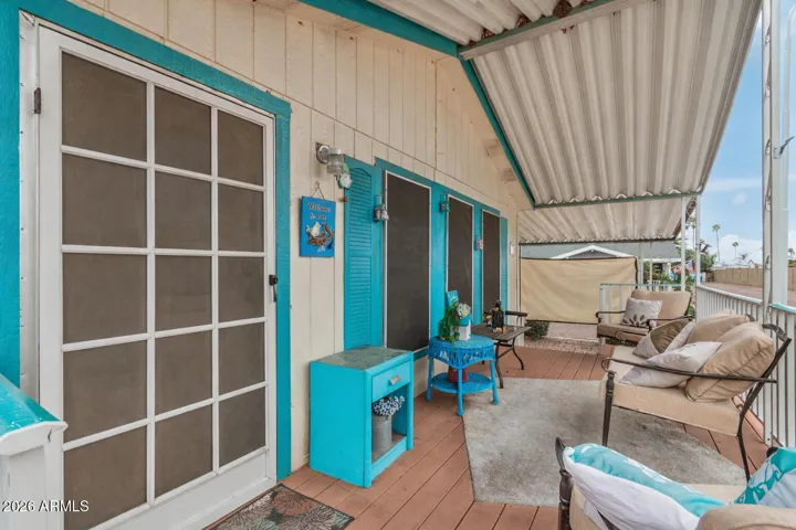 Perfect porch for morning coffee