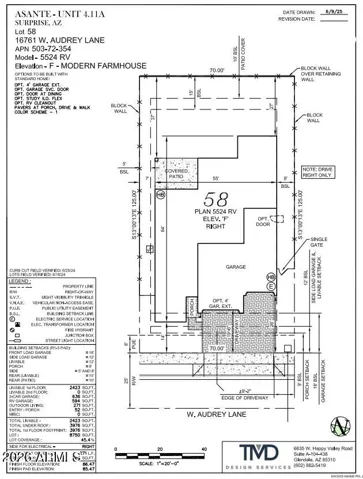 16761 W Audrey Lane - Preliminary Plot Plan