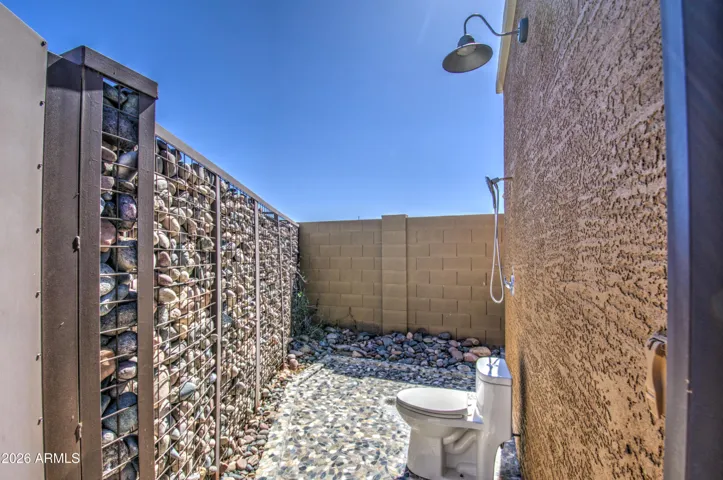 Outdoor toilet and shower