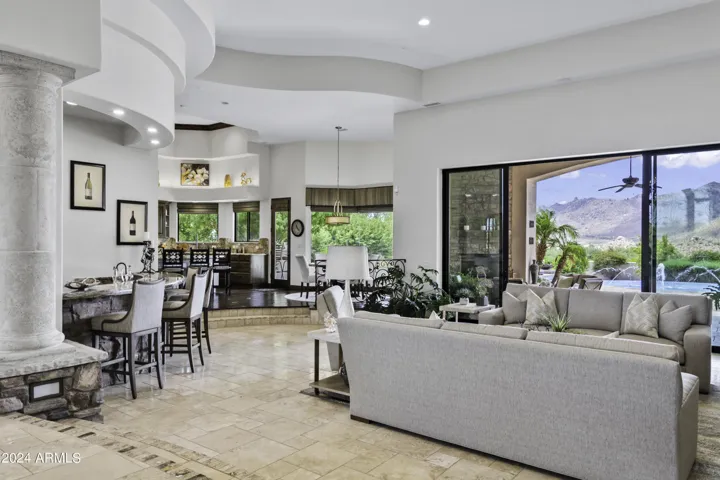 Open-Concept Living Area with 10 Foot Sliding Doors