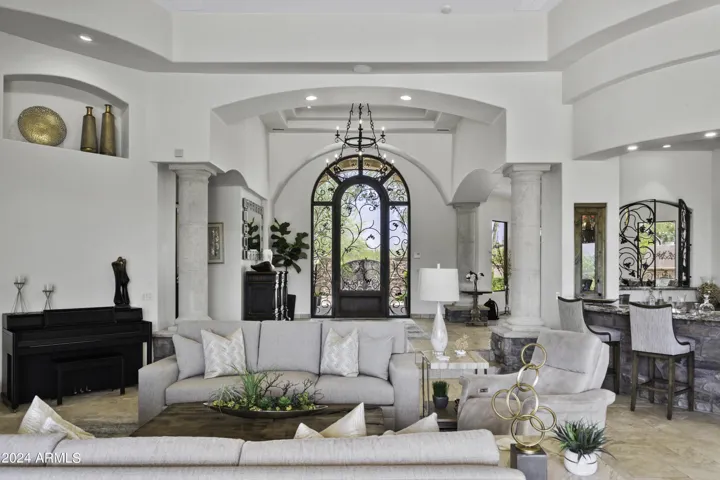 Grand Entrance with Custom Iron Door