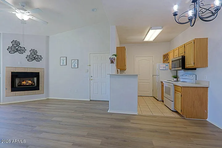 Dining Slooking into Kitchen.
