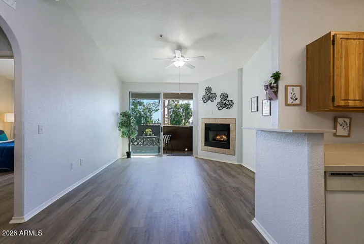 Greatroom looking from Dining to Balcony.