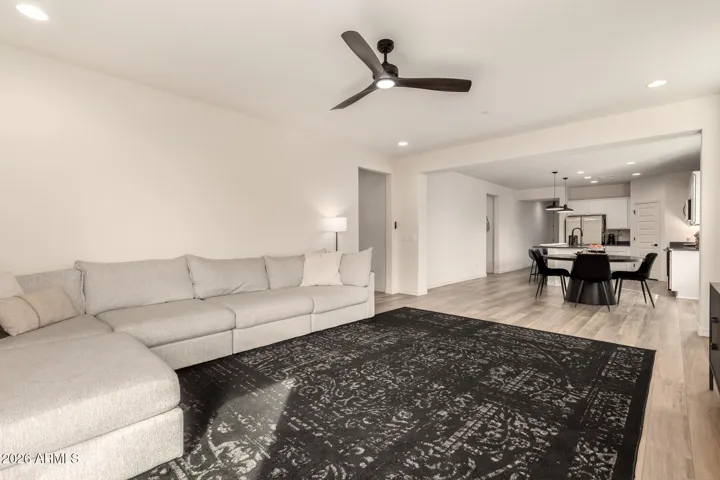 Generous size great room with natural light.