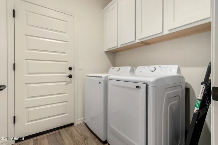 Laundry room that leads to garage.