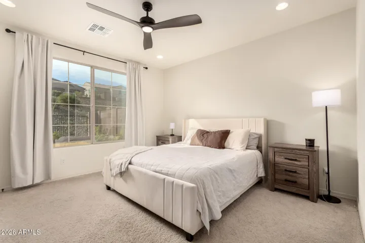 Wake up to serene hillside views.