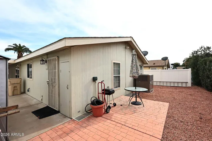 Back patio and nice size backyard