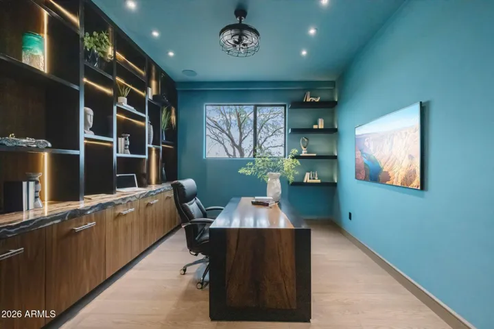 Black Cherry Cabinetry and Bespoke Custom Desk
