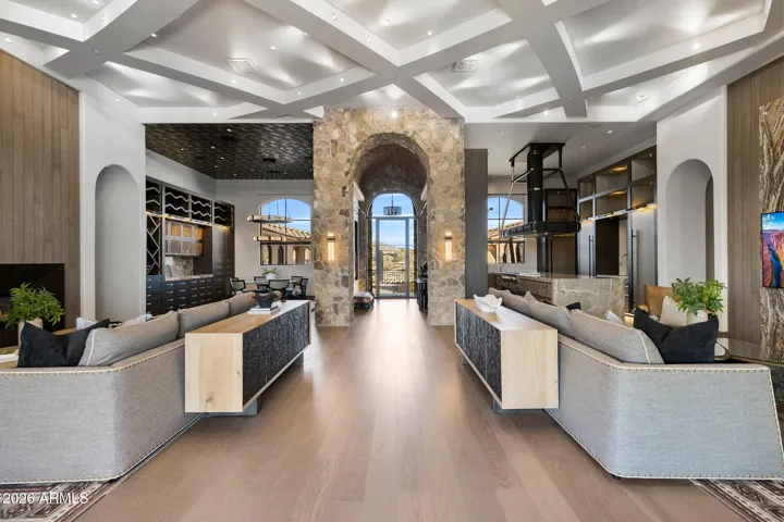 Curves Like Air in Motion Over White Oak Wood Floors
