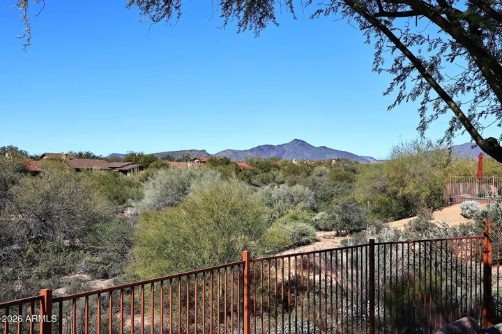 Mountain views in backyard