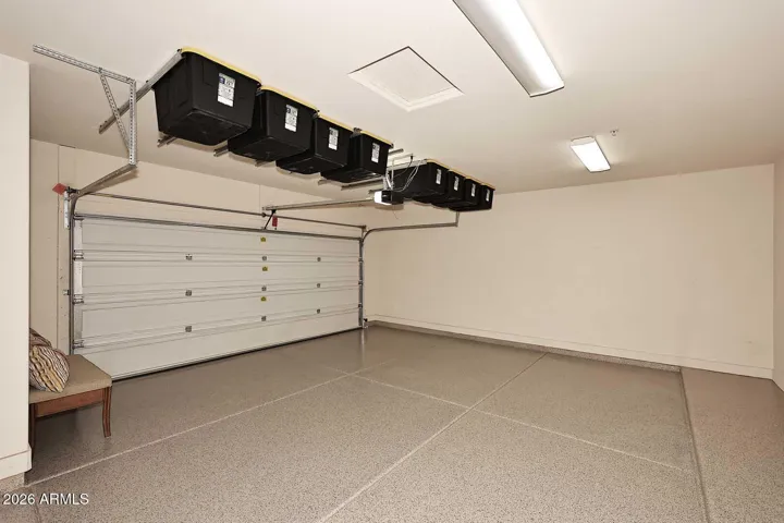 3-car garage with polyaspartic flooring