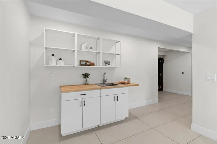Lower level kitchenette living area