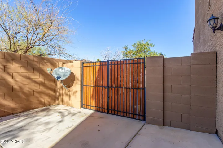 RV gate with added concrete pad