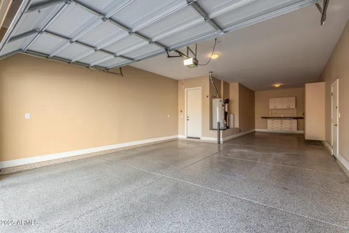 Overheight and overwidth epoxy coated garage