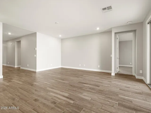 Great room! Beautiful wood-look tile floor!