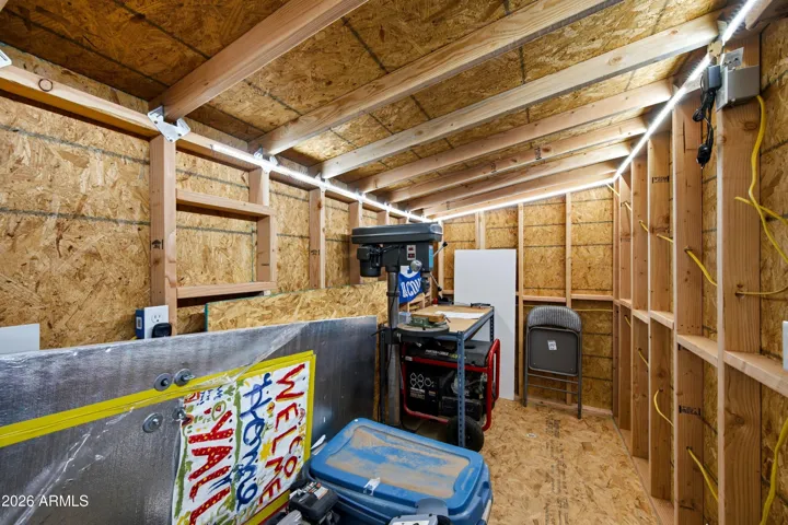 Backyard shed (electricity plumbed)