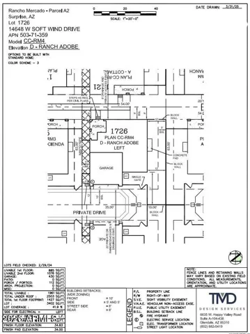 14648 W Soft Wind Drive Preliminary Plot Plan