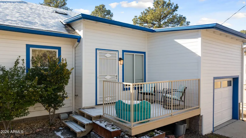 Front door to back unit