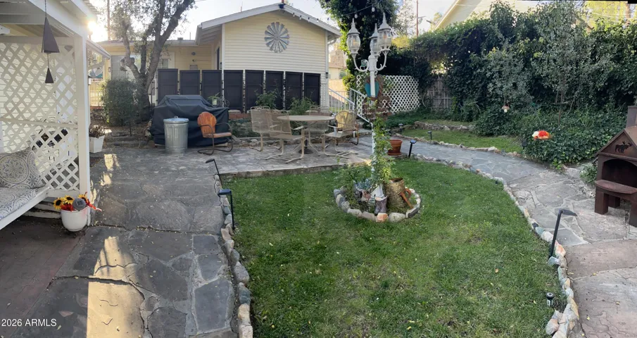 Back yard main house