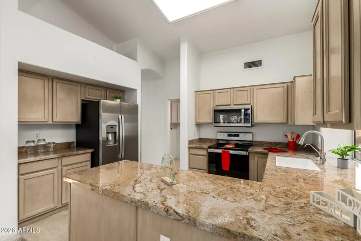 Granite counters with beveled edge