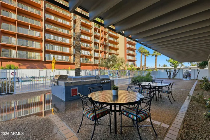 Outdoor BBQ Area at LandMark Towers