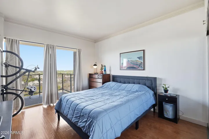 Primary Bedroom with Access to the patio.
