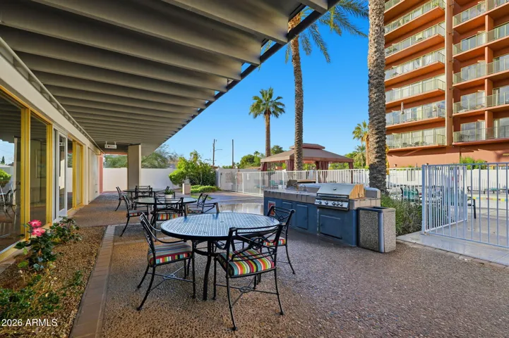 Outdoor BBQ Area at LandMark Towers
