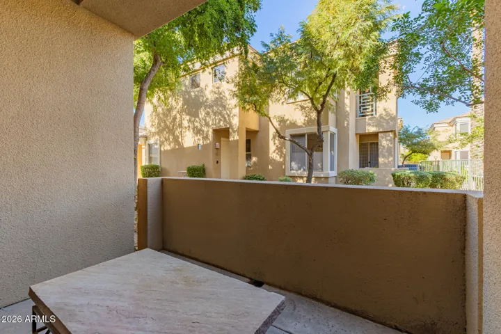 Private enclosed patio