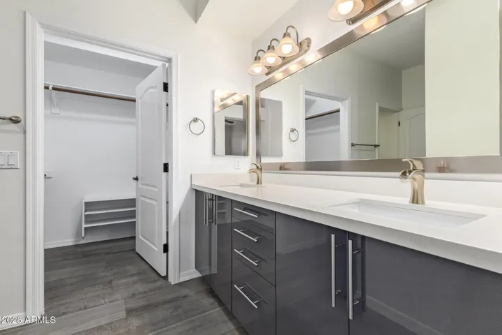 Updated en-suite with dual sinks
