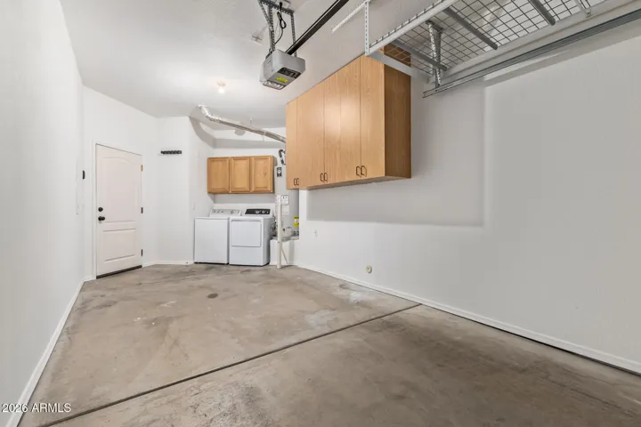 1-car garage with overhead storage