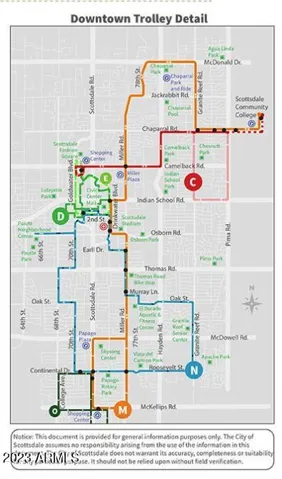 We are located right off 78th St and McDonald! Check the trolly system for getting to Old Town! AND you can access Arizona Canal path for running and biking straight to area attractions! Search Indian Bend Greenbelt for more ways to ride to area attractions!