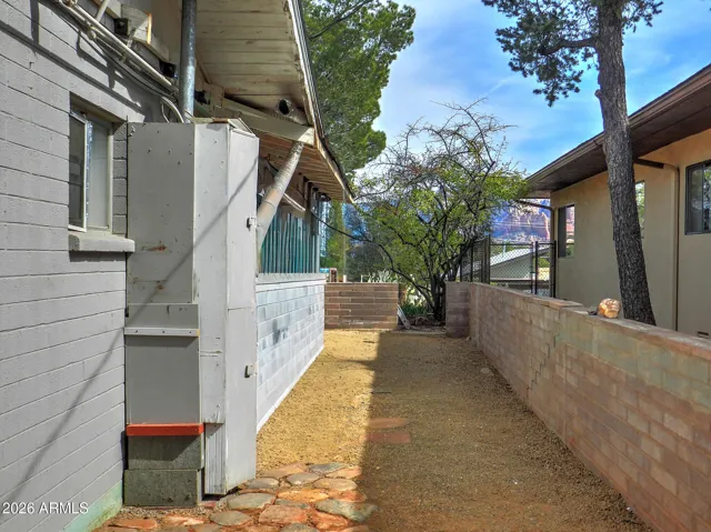 Back side of garage