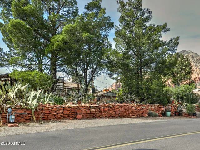Front wall of property