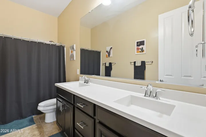 Secondary bath, double vanity