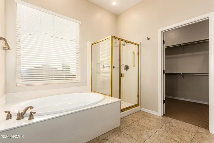 Shower and soaking tub!