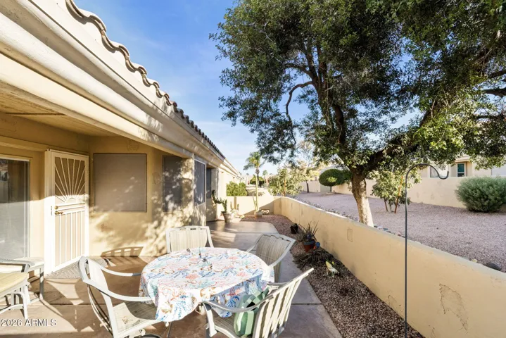 ENJOY SUNNY MORNINGS ON PATIO