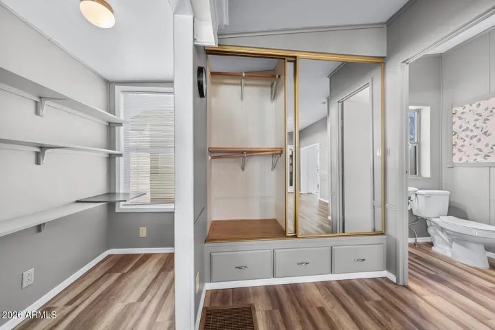 Closet in LR and 2nd bathroom with shower