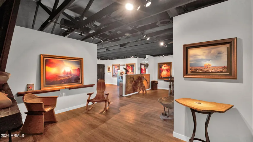 Art-forward sitting area