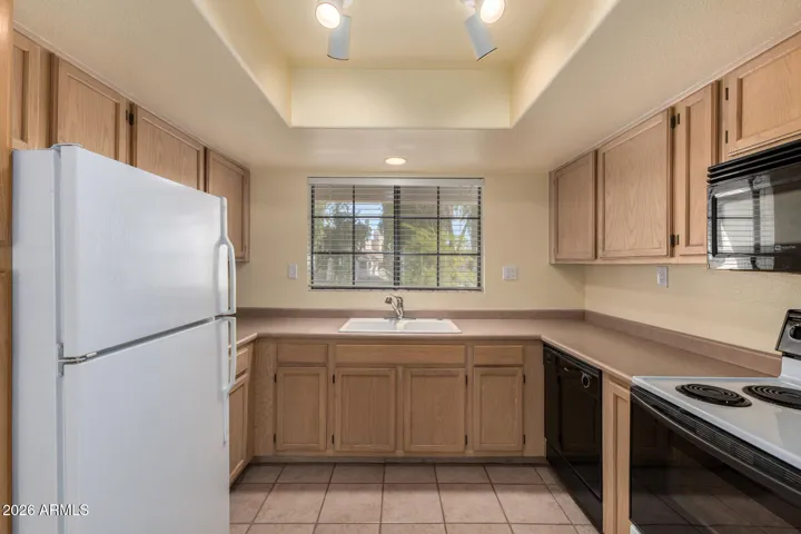 has plenty of cabinets and counter space.