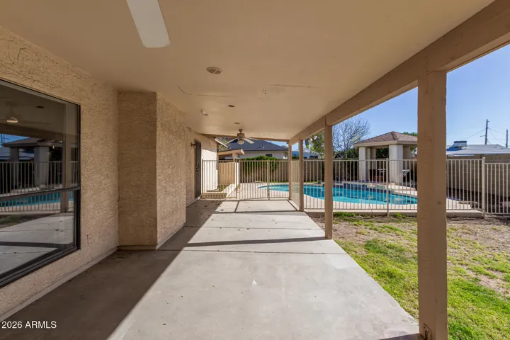 Large covered patio
