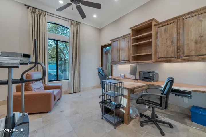 Guest room 4-Office, w/exit door to courtyard, walk in closet