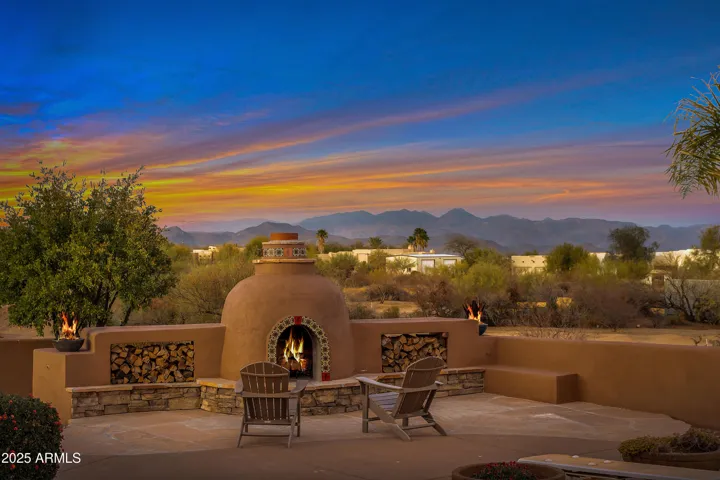 Twilight beautiful seating area views
