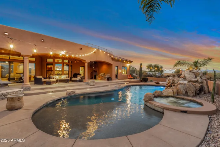 Resort Style Back Yard. Pool, spa, grotto, cabana